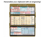 WhiteCoat Clipboard® Trifold - Tactical Brown Anesthesia Edition